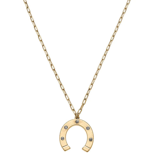 tristan horseshoe charm necklace