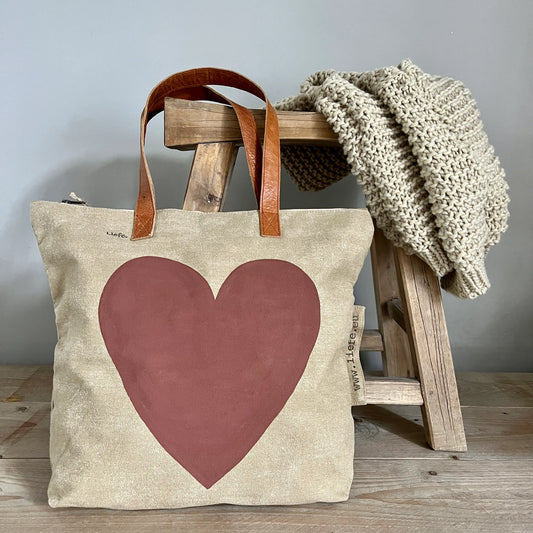 heart shopper bag